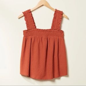 Upwest Square Neck Smocked Tank